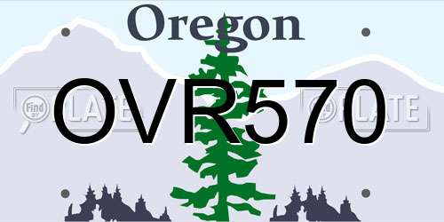 OVR570 Oregon License Plate