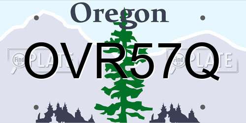OVR57Q Oregon License Plate