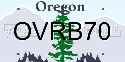 OVRB70 Oregon License Plate
