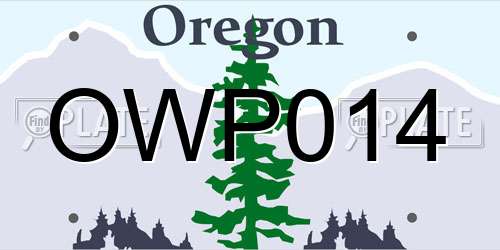 OWP014 Oregon License Plate