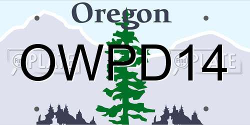 OWPD14 Oregon License Plate