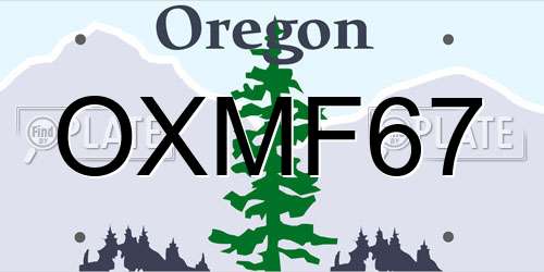 OXMF67 Oregon License Plate