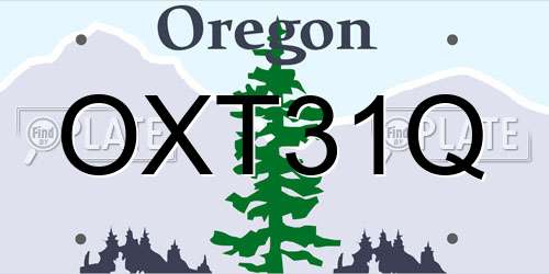 OXT31Q Oregon License Plate