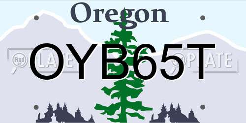 OYB65T Oregon License Plate