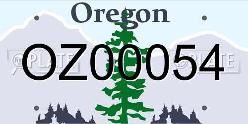 OZ00054 Oregon License Plate
