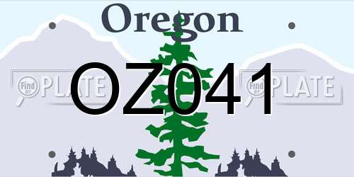 OZ041 Oregon License Plate