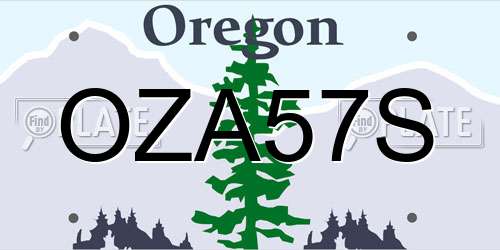OZA57S Oregon License Plate