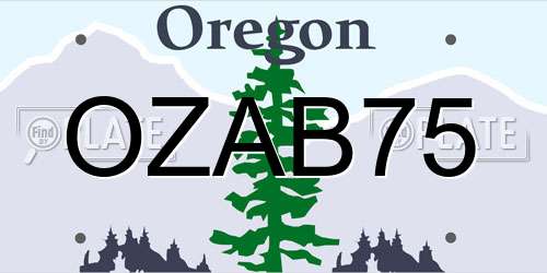 OZAB75 Oregon License Plate