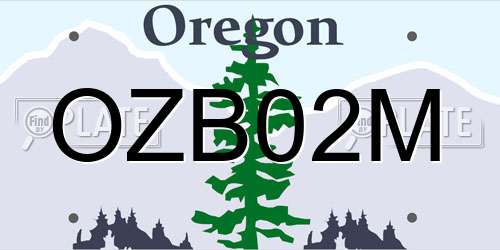 OZB02M Oregon License Plate