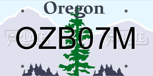 OZB07M Oregon License Plate