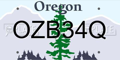 OZB34Q Oregon License Plate