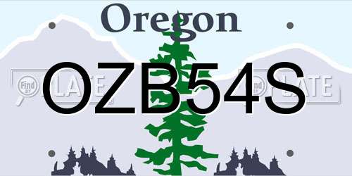 OZB54S Oregon License Plate