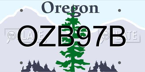 OZB97B Oregon License Plate