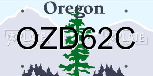 OZD62C Oregon License Plate