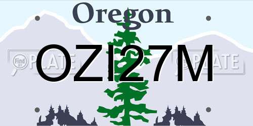 OZI27M Oregon License Plate