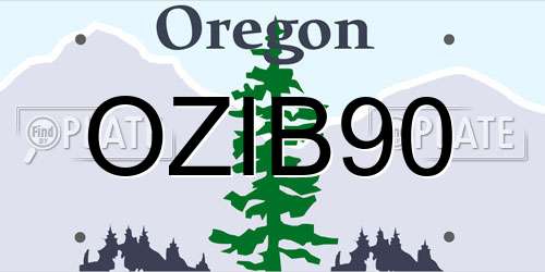 OZIB90 Oregon License Plate