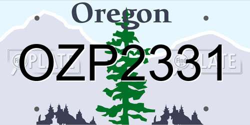OZP2331 Oregon License Plate