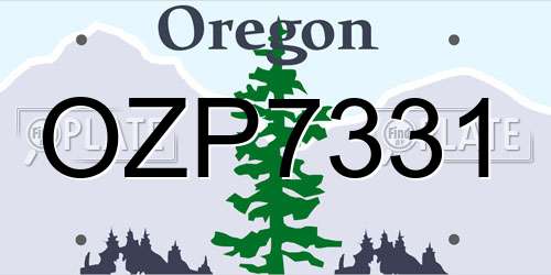 OZP7331 Oregon License Plate