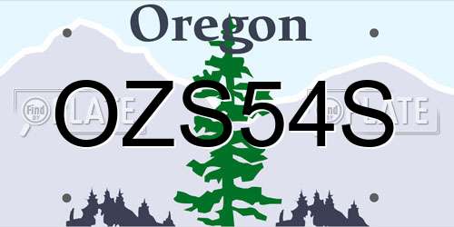 OZS54S Oregon License Plate