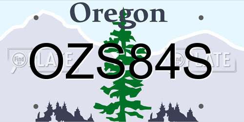 OZS84S Oregon License Plate