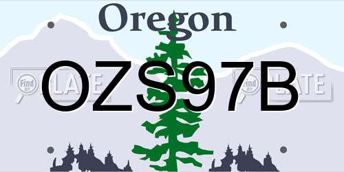 OZS97B Oregon License Plate