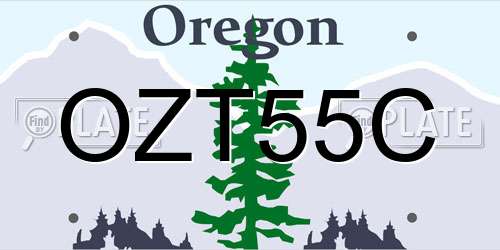OZT55C Oregon License Plate