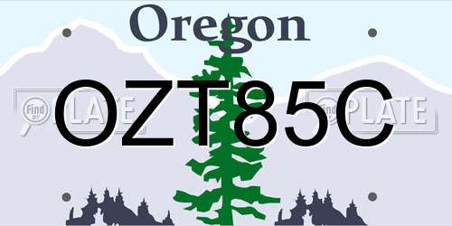 OZT85C Oregon License Plate
