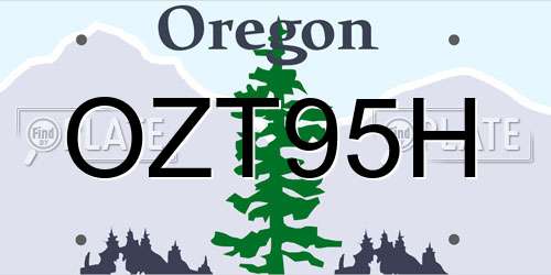 OZT95H Oregon License Plate