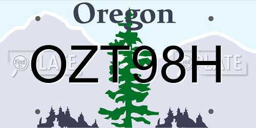 OZT98H Oregon License Plate
