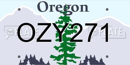 OZY271 Oregon License Plate