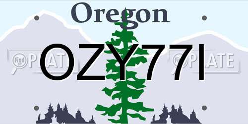 OZY77I Oregon License Plate
