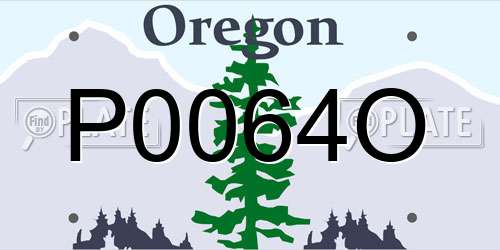 P0064O Oregon License Plate