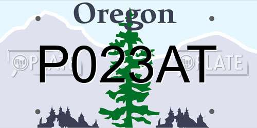 P023AT Oregon License Plate