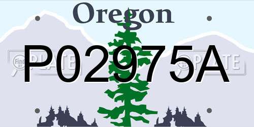 P02975A Oregon License Plate