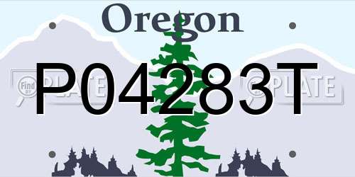 P04283T Oregon License Plate