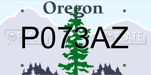 P073AZ Oregon License Plate