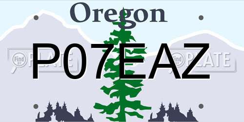 P07EAZ Oregon License Plate