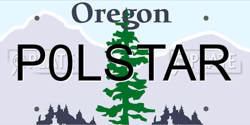 P0LSTAR Oregon License Plate