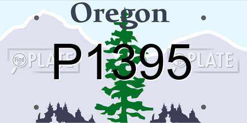 P1395 Oregon License Plate