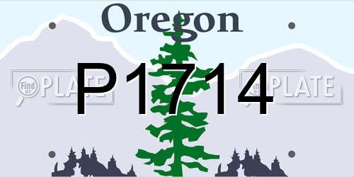 P1714 Oregon License Plate