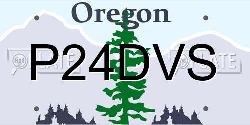 P24DVS Oregon License Plate