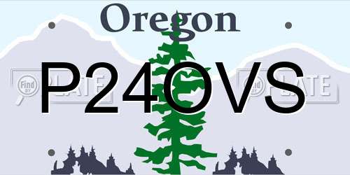 P24OVS Oregon License Plate