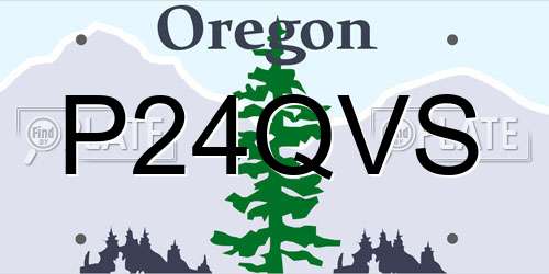 P24QVS Oregon License Plate