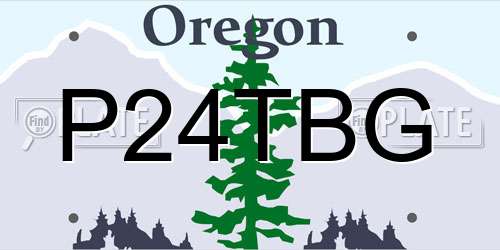 P24TBG Oregon License Plate