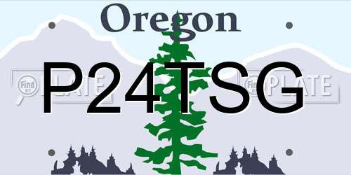 P24TSG Oregon License Plate