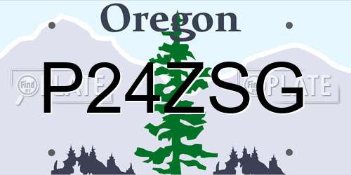 P24ZSG Oregon License Plate