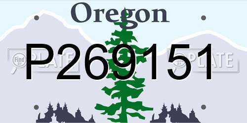 P269151 Oregon License Plate