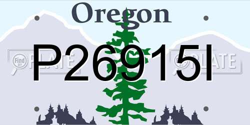P26915I Oregon License Plate