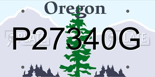 P27340G Oregon License Plate