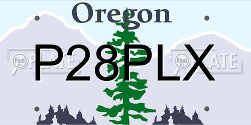 P28PLX Oregon License Plate